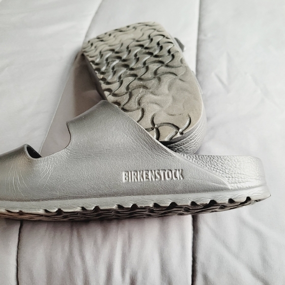 Birkenstock Shoes - Birkenstock Womans Waterproof Sandals Size 39 Dark Gray *small Tear*